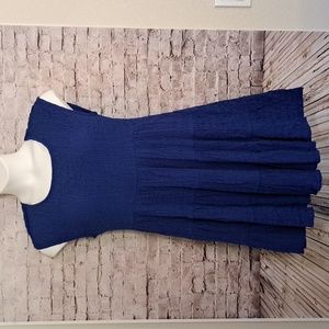 Knox Rose Sleeveless Royal Blue Tiered A-Line Dress Small
